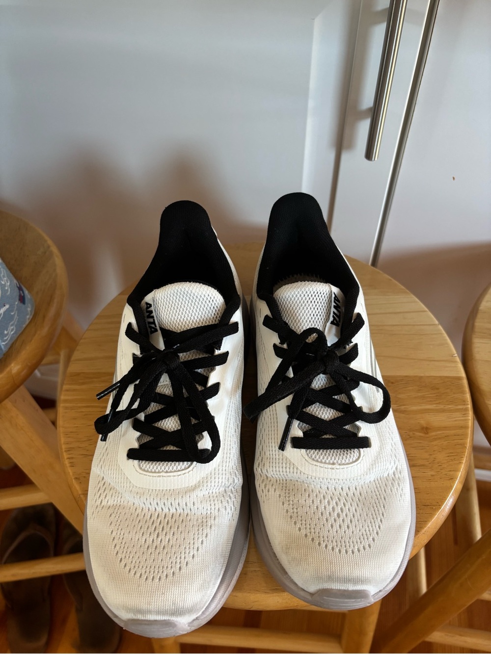 White and Black Women's Running Sneakers